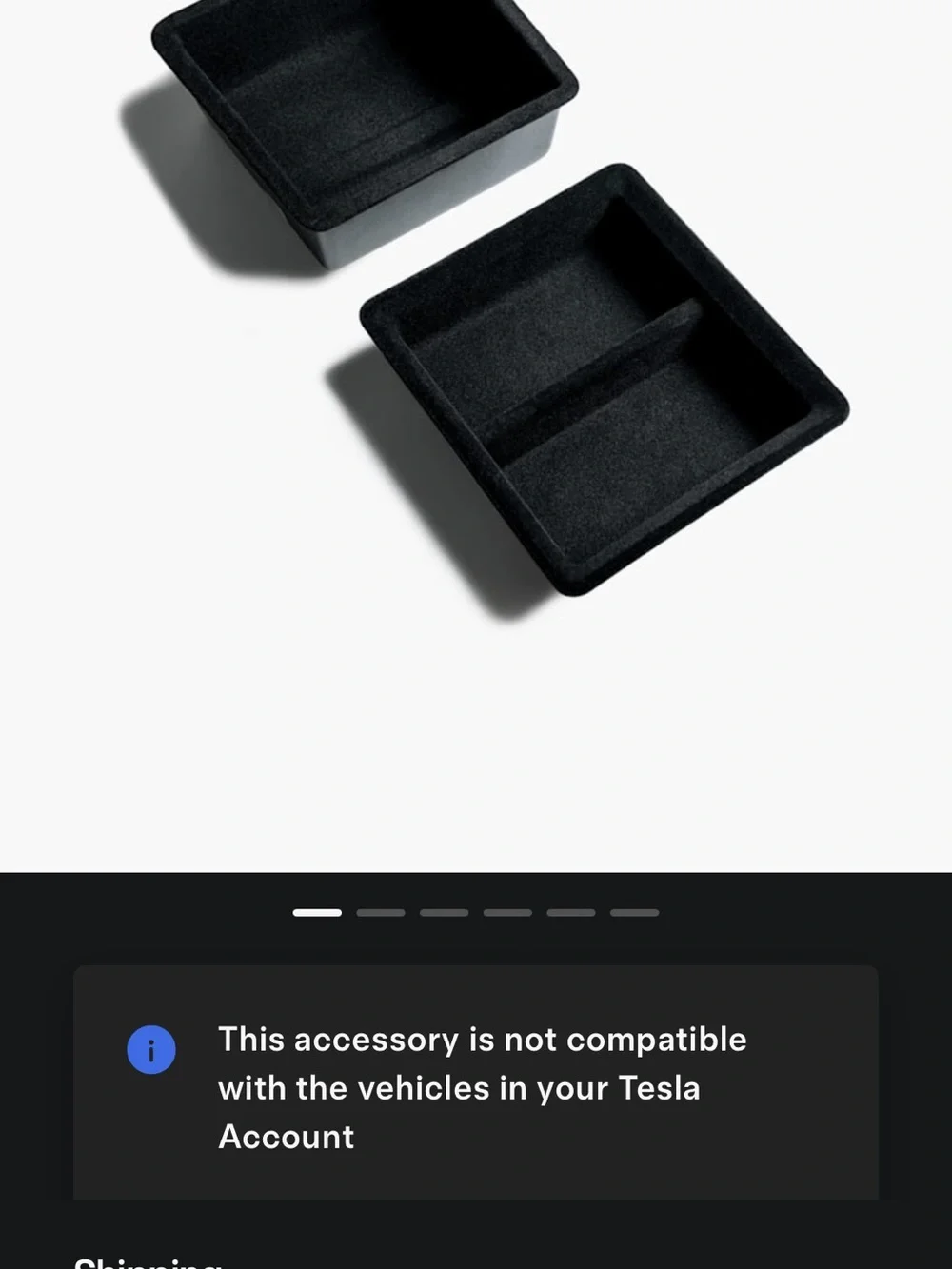 Model 3/Y Center Console Trays Insert - Black Organizer